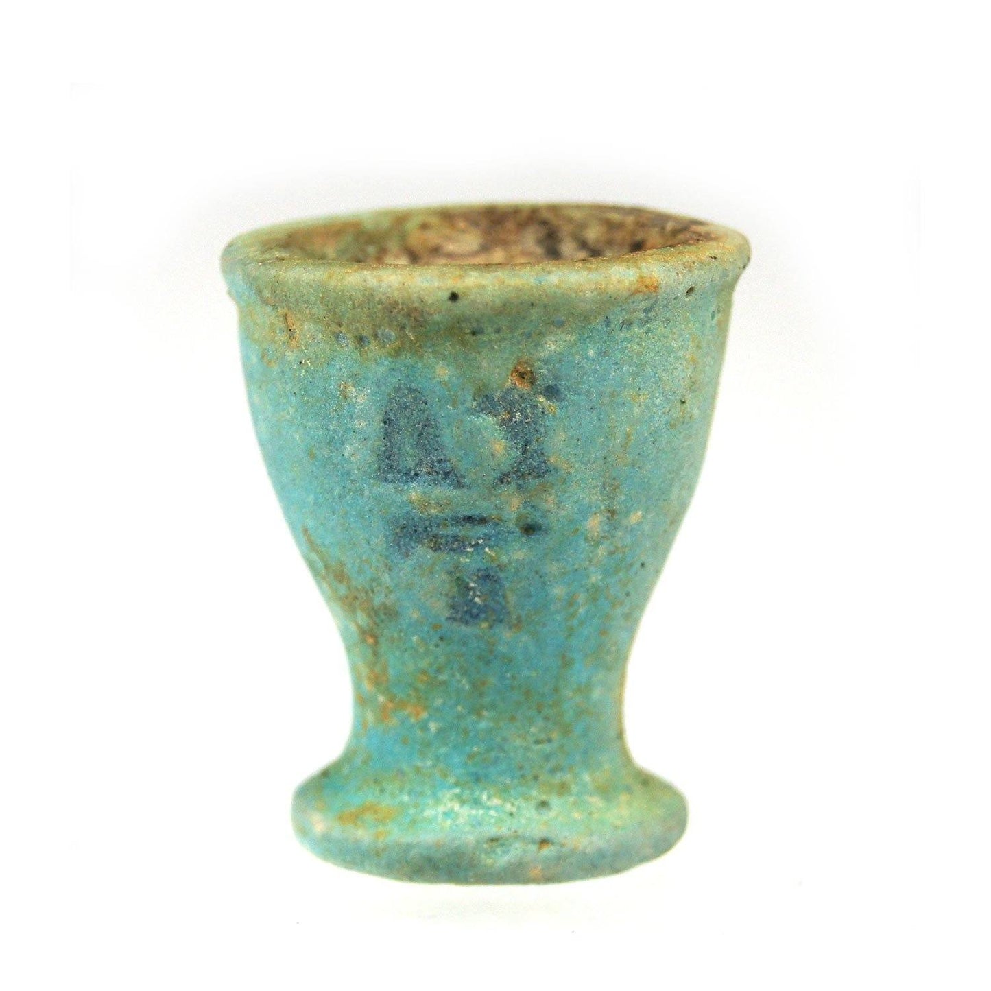 An Egyptian Blue-glazed Oil Cup, Dynasty 26, ca. 664-525 BCE