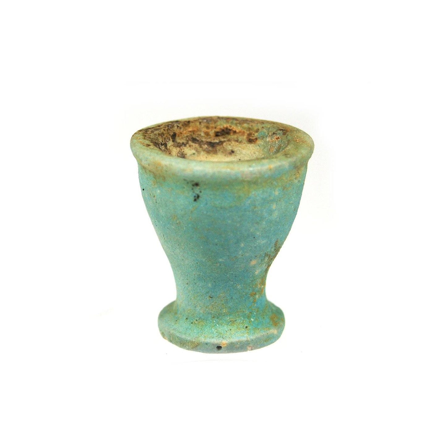 An Egyptian Blue-glazed Oil Cup, Dynasty 26, ca. 664-525 BCE