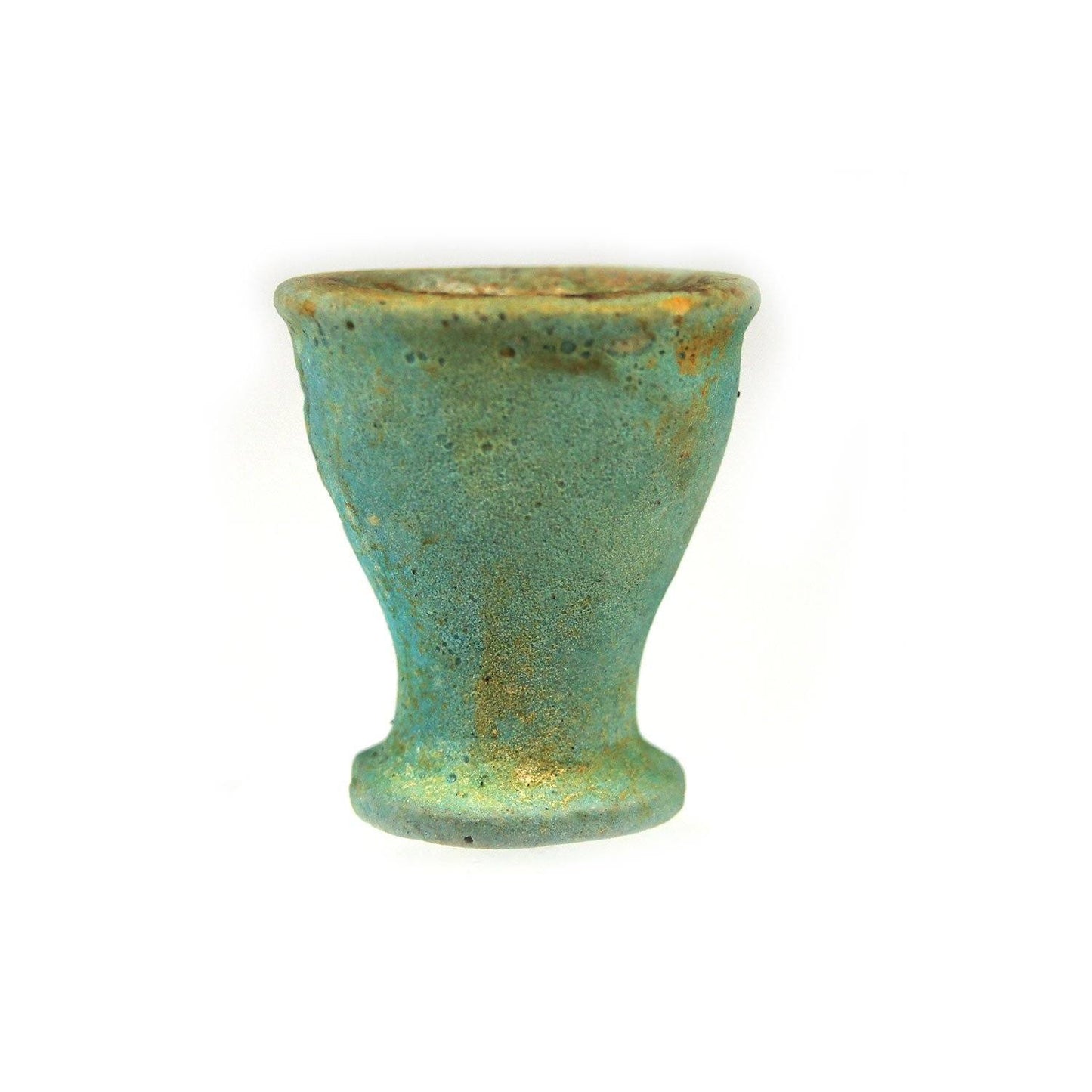 An Egyptian Blue-glazed Oil Cup, Dynasty 26, ca. 664-525 BCE