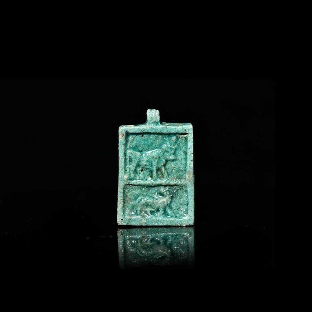 An Egyptian Faience Plaque, 26th Dynasty, ca. 664 - 525 BCE