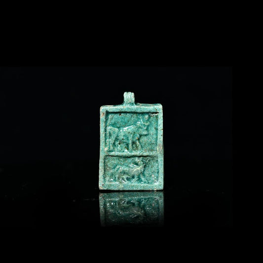 An Egyptian Faience Plaque, 26th Dynasty, ca. 664 - 525 BCE