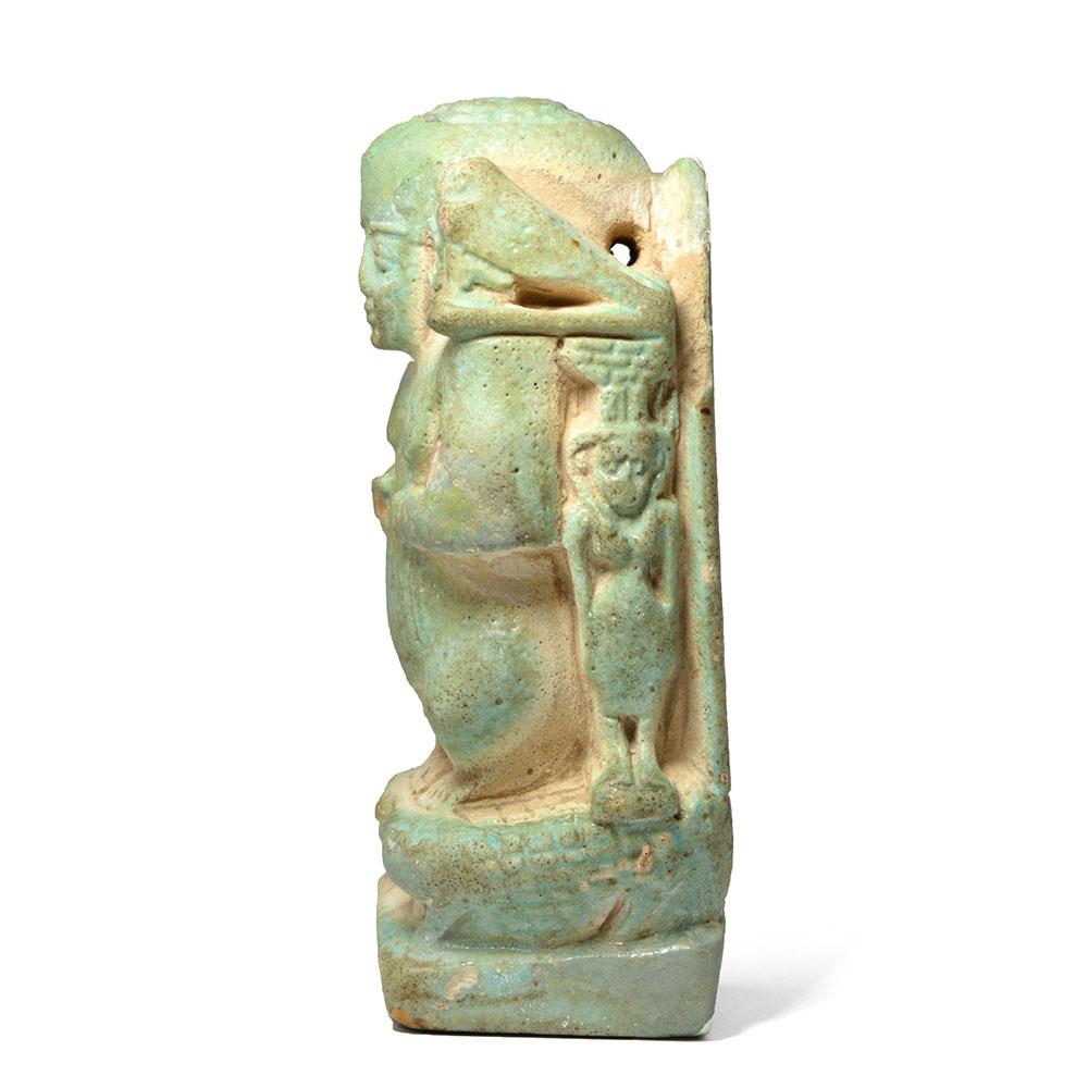 An Egyptian Faience Cippus, Late Period ca. 664-332 BCE