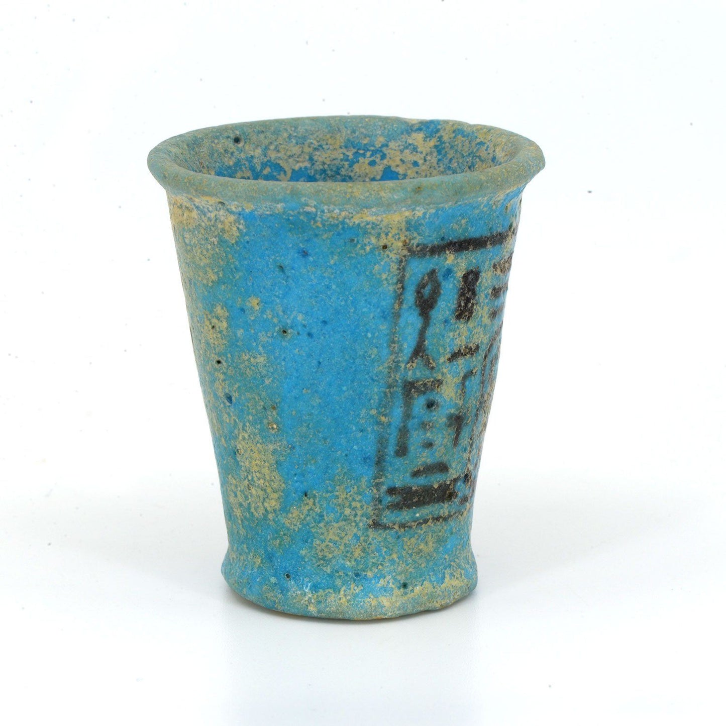 An Egyptian Blue Faience Offering Cup for Ramesses the Great, 19th Dynasty ca. 1279-1213 BCE