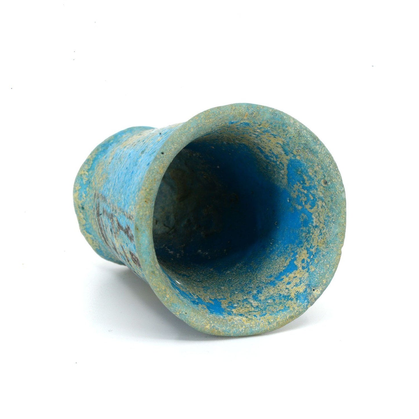 An Egyptian Blue Faience Offering Cup for Ramesses the Great, 19th Dynasty ca. 1279-1213 BCE
