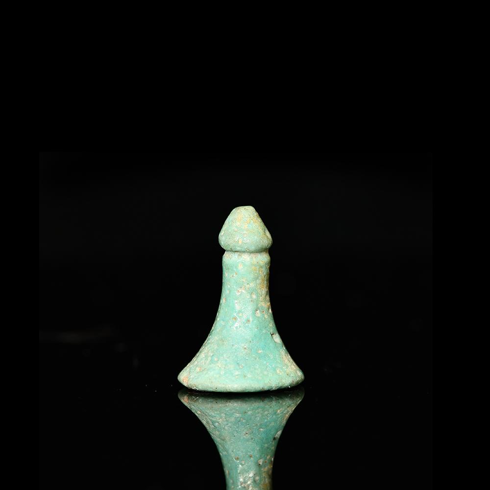 An Egyptian Faience Senet Gaming Piece, New Kingdom, ca. 1550 - 1069 BCE