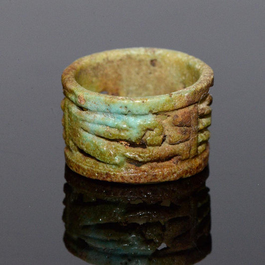 An Egyptian Faience Openwork Ring, 21st Dynasty, ca. 1069-945 BCE