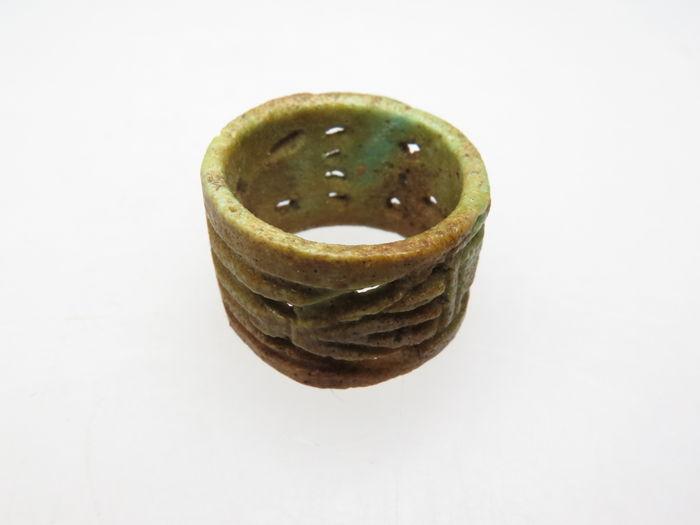 An Egyptian Faience Openwork Ring, 21st Dynasty, ca. 1069-945 BCE