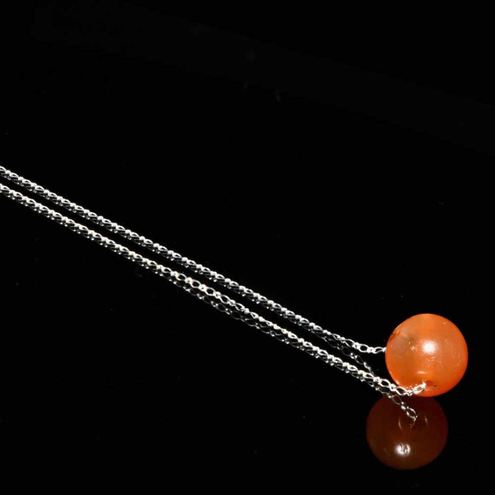 An Egyptian Carnelian Bead set as a pendant, Middle Kingdom, ca. 2017 - 1750 BCE