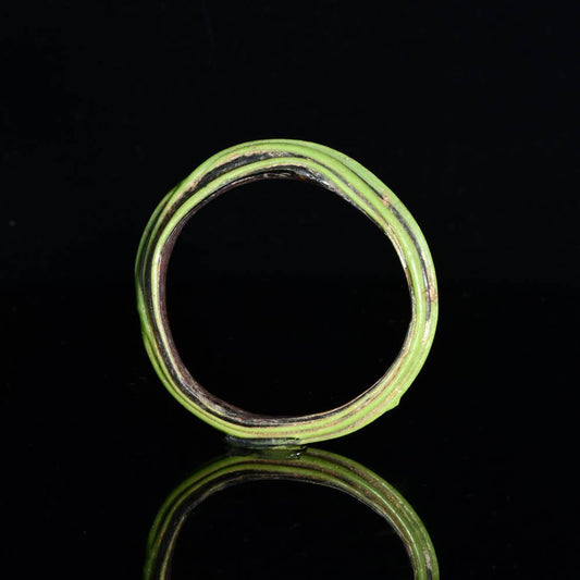 A Romano-Egyptian Green Glass Bangle, Roman Period, ca. 1st - 3rd century CE