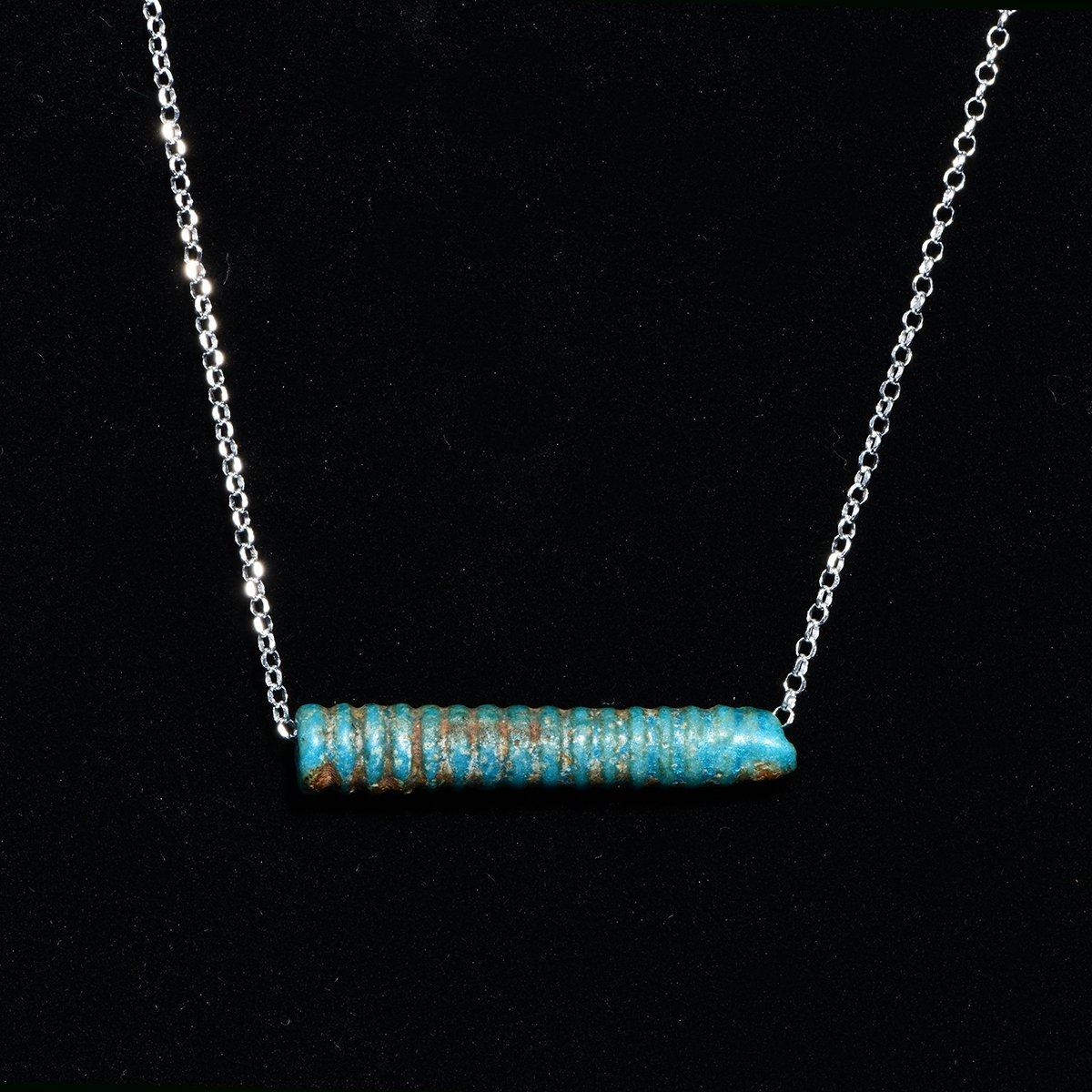 An Egyptian Faience Bead Pendant, Middle Kingdom, ca.  2141 - 2122 BCE