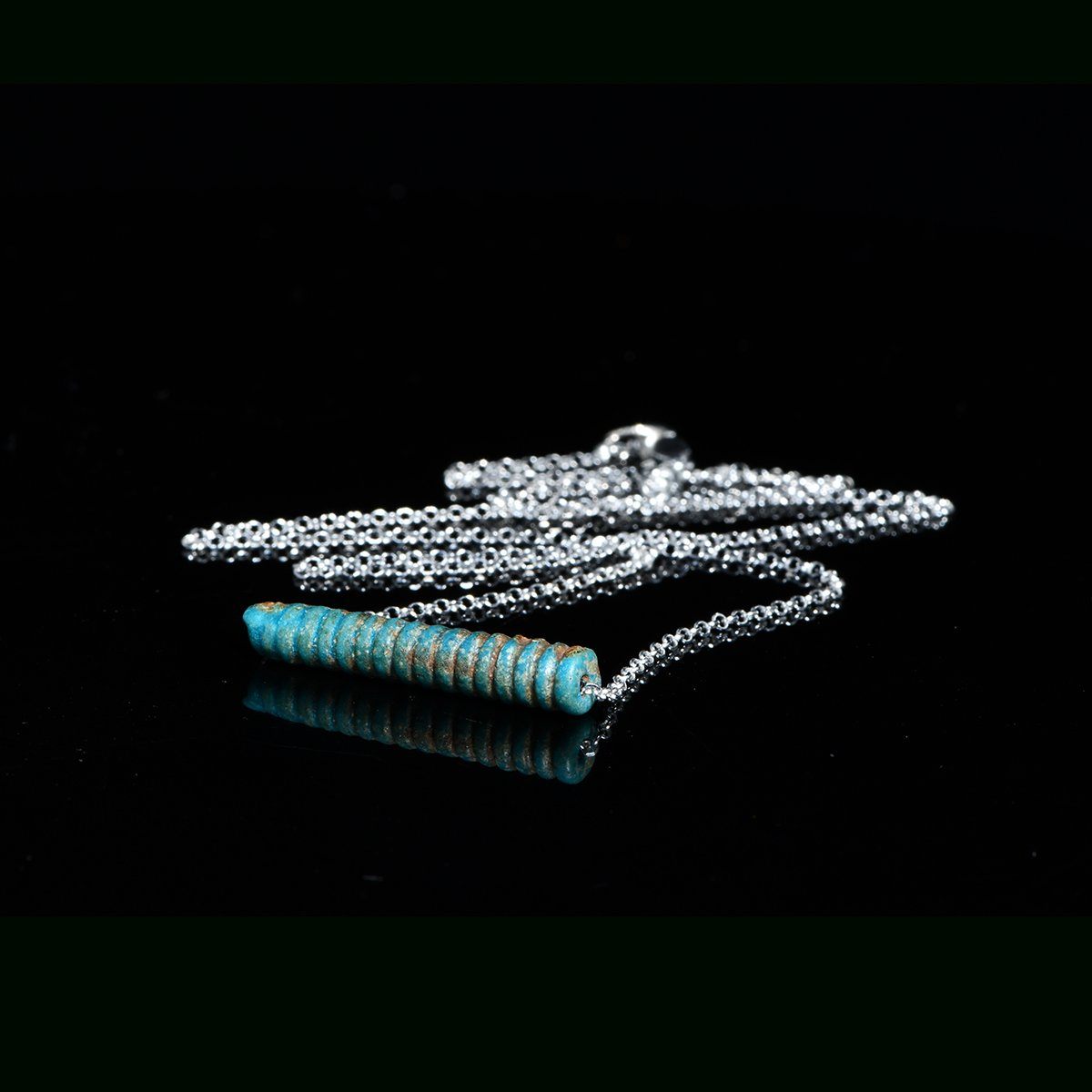 An Egyptian Faience Bead Pendant, Middle Kingdom, ca.  2141 - 2122 BCE