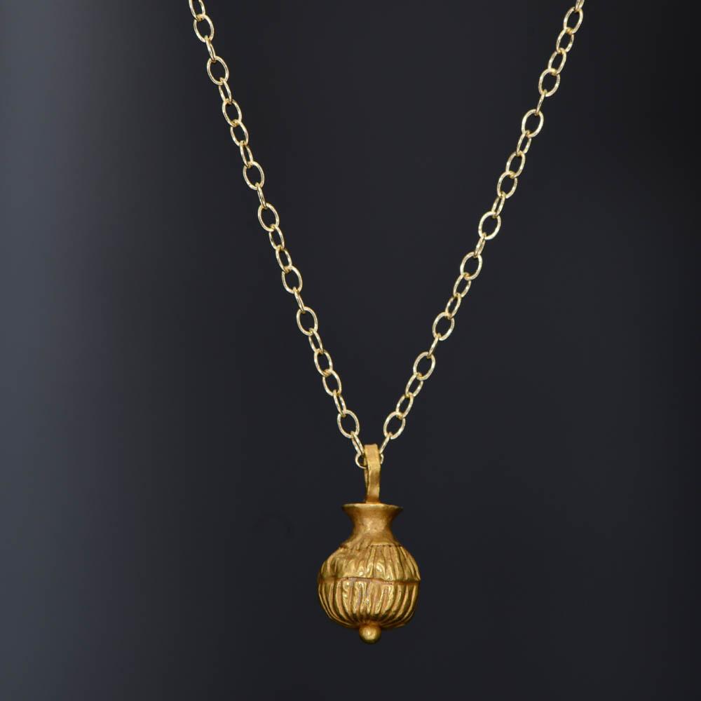 A Greek Gold Vase Pendant, Hellenistic Period, ca. 3rd - 1st century BCE