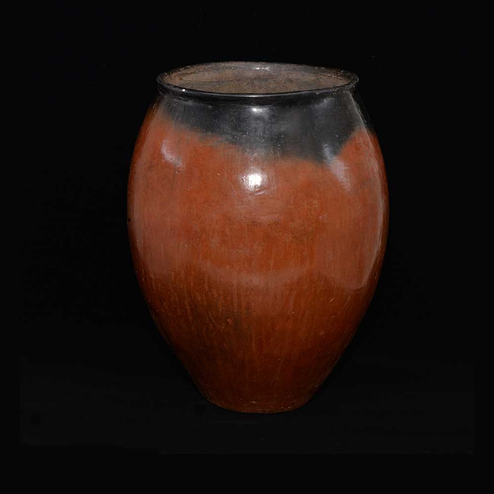 A large Egyptian Black-topped Redware Vessel, Pre-Dynastic Period, 3600-3400 BCE