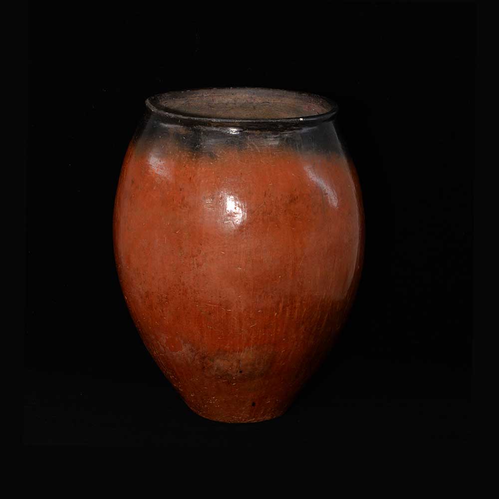 A large Egyptian Black-topped Redware Vessel, Pre-Dynastic Period, 3600-3400 BCE