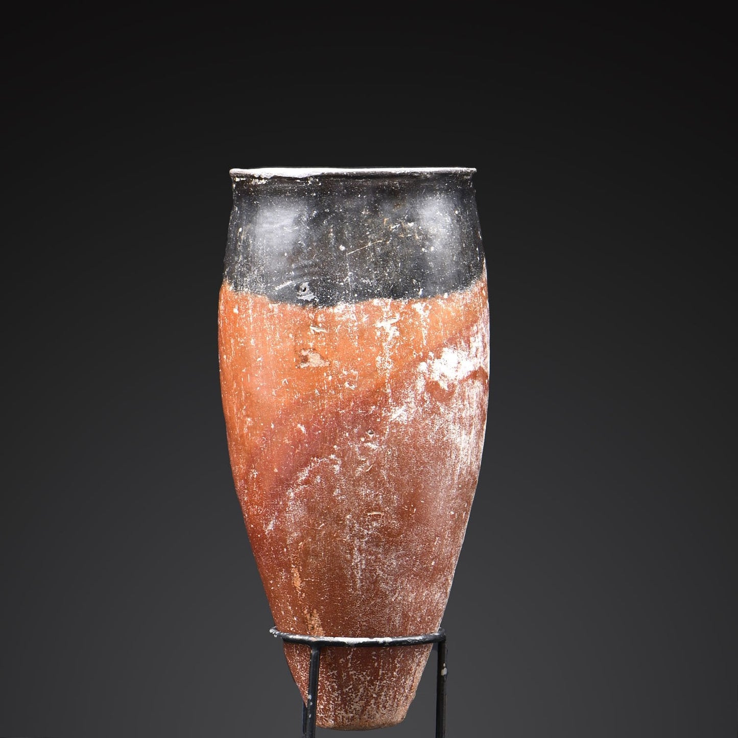 A large Egyptian Pre-Dynastic Blacktop Vessel, Naqada I, ca. 3600 - 3300 BCE