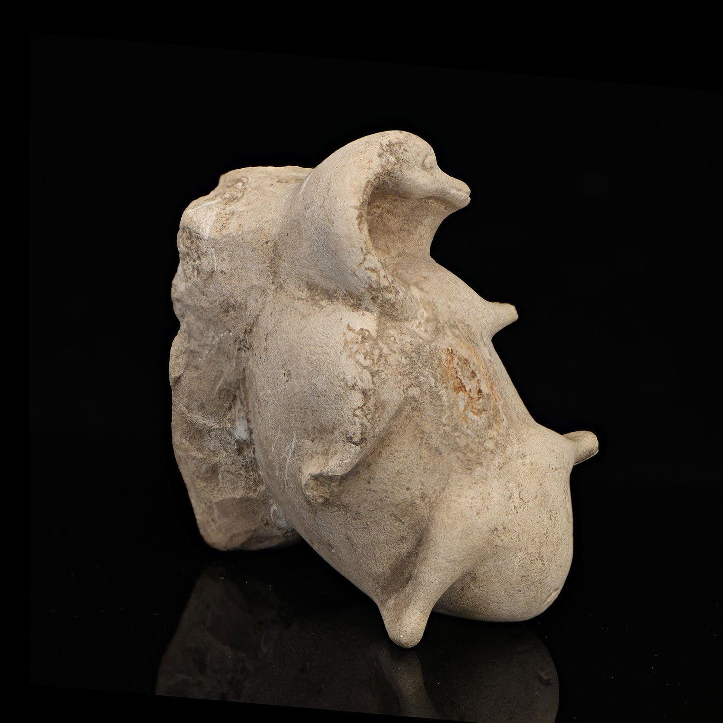 A Trussed Duck Limestone Votive Sculpture, 18th Dynasty, ca. 1550 - 1362 BCE