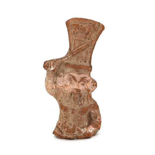 An Egyptian Terracotta Statuette of Bes in Apis Headdress, Roman Period, ca. 30 BCE/CE