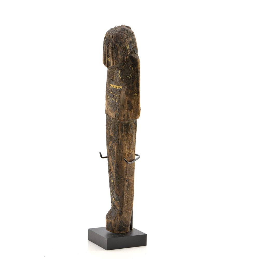 A large Egyptian Wood and Resin Shabti, 20th Dynasty, ca. 1187-1069 BCE