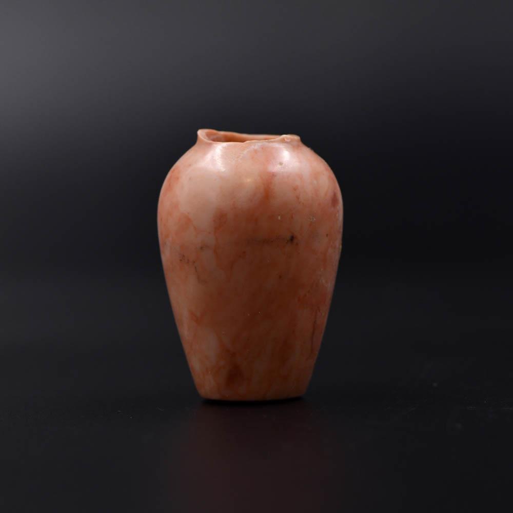 A fine Egyptian Pink Limestone Cosmetic Jar, Middle Kingdom, ca 2040-1786 BCE