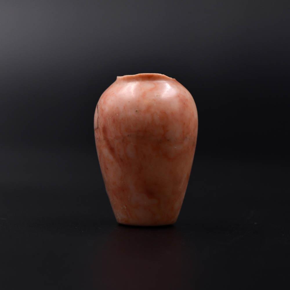 A fine Egyptian Pink Limestone Cosmetic Jar, Middle Kingdom, ca 2040-1786 BCE