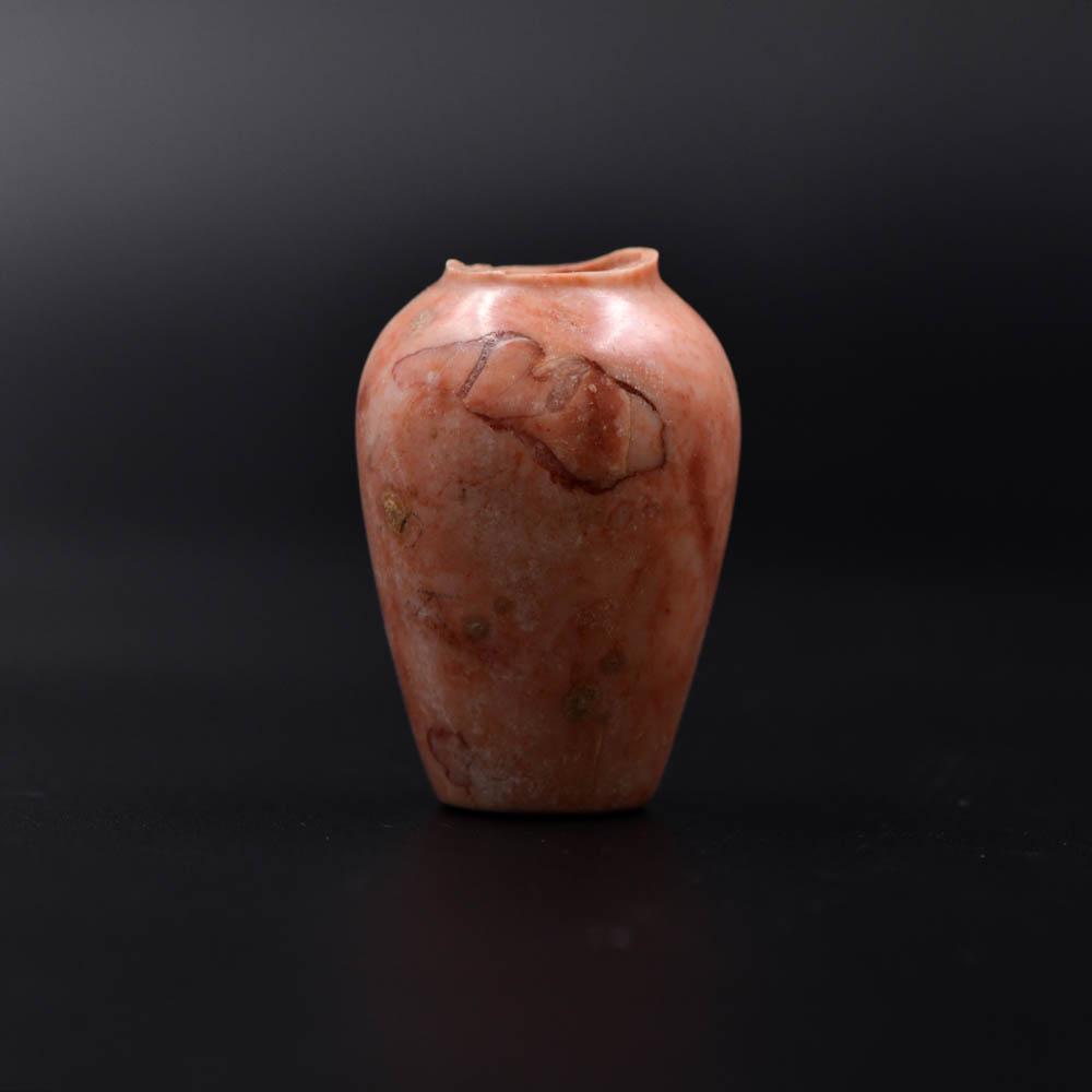 A fine Egyptian Pink Limestone Cosmetic Jar, Middle Kingdom, ca 2040-1786 BCE