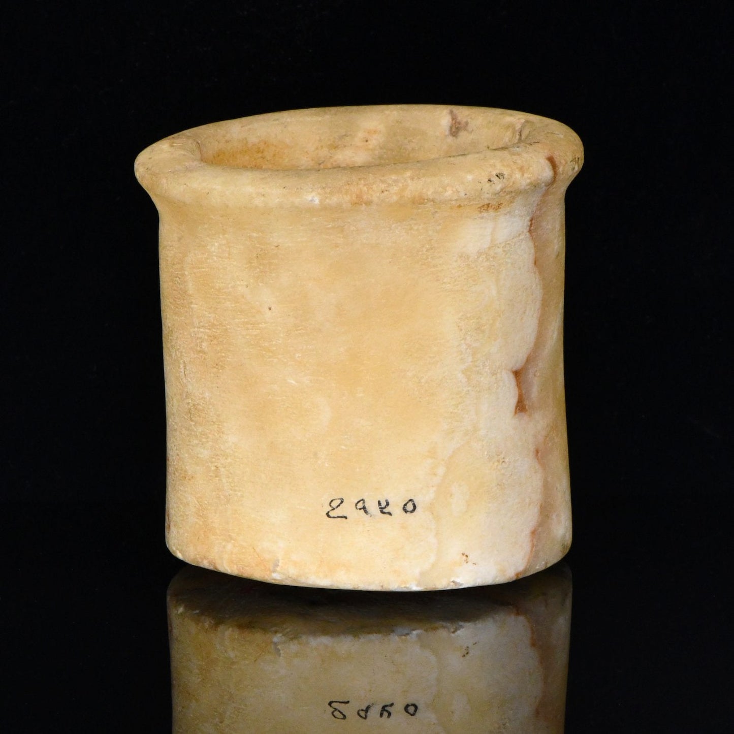 A published Egyptian Alabaster Vessel, Old Kingdom, ca. 2575 - 2134 BCE