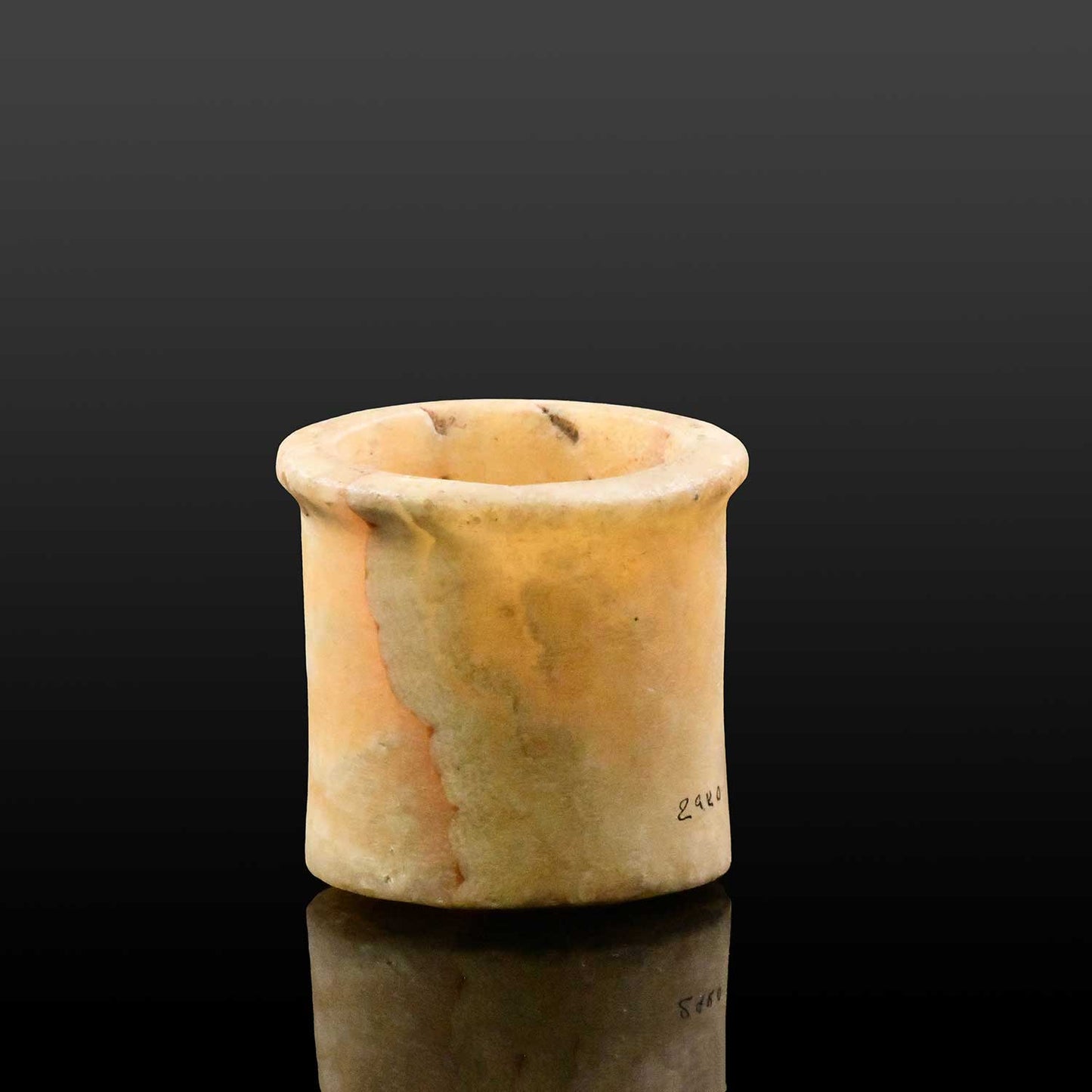 A published Egyptian Alabaster Vessel, Old Kingdom, ca. 2575 - 2134 BCE