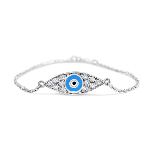 Baby Blue Evil Eye Bracelet