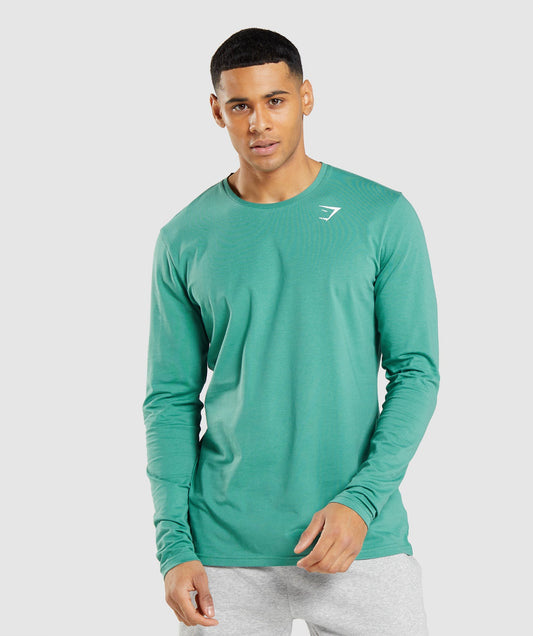 Gymshark Essential Long Sleeve T-Shirt - Alpine Green