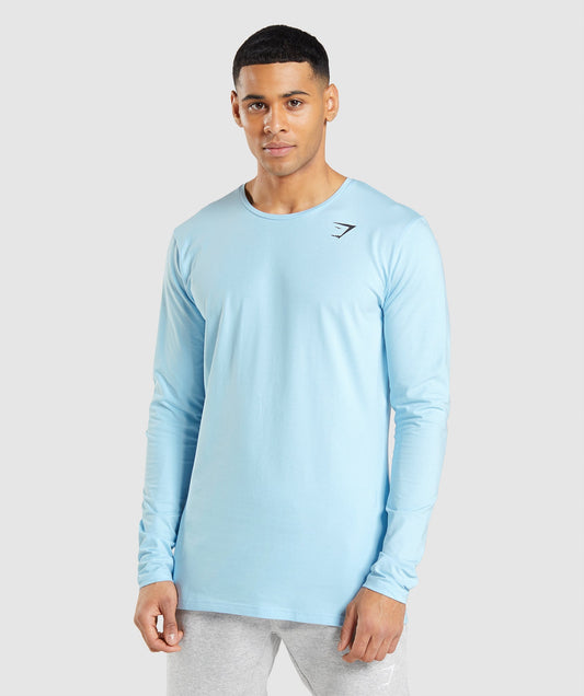 Gymshark Essential Long Sleeve T-Shirt - Linen Blue