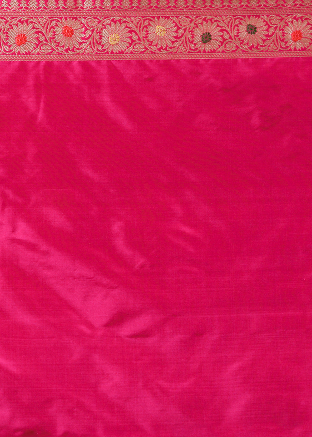 Magenta Purple Hand Woven Pure Katan Silk Saree