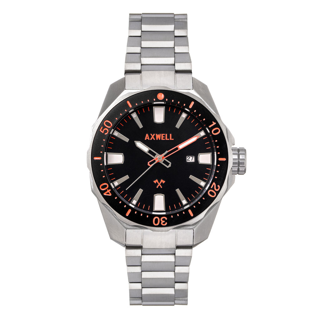 Axwell Timber Quartz Black Dial Men's Watch