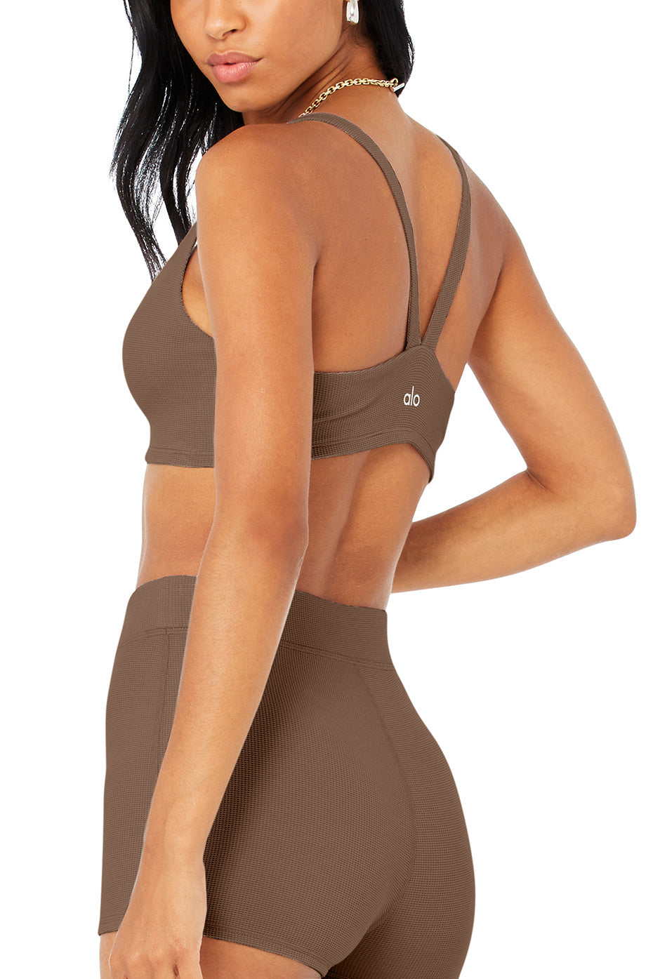 Micro Waffle Pleasant Bra - Hot Cocoa