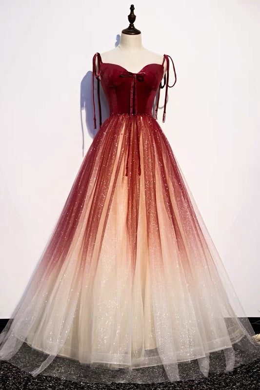 Fairytale Red Gradient Prom Dress