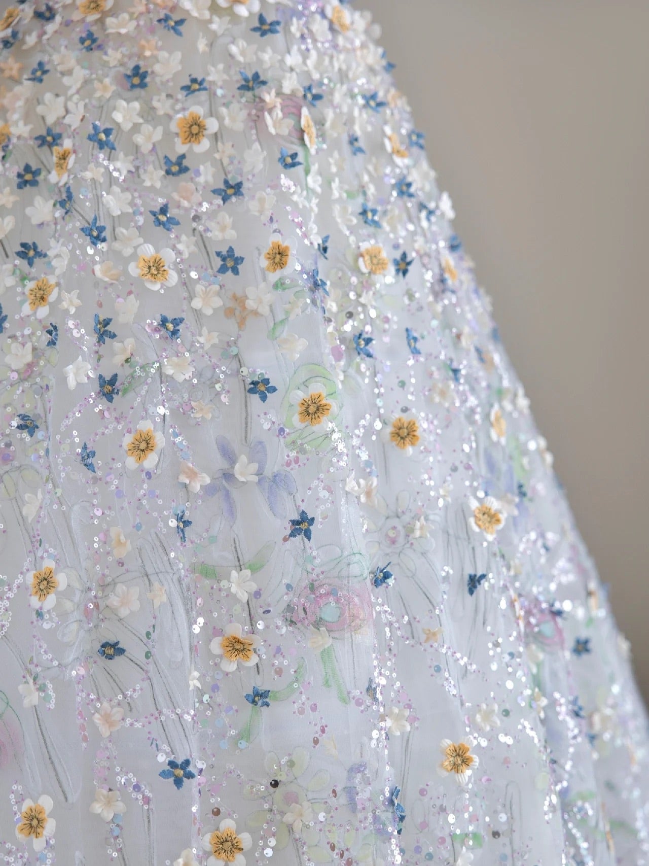 Floral Ball Gown Formal Prom Dress
