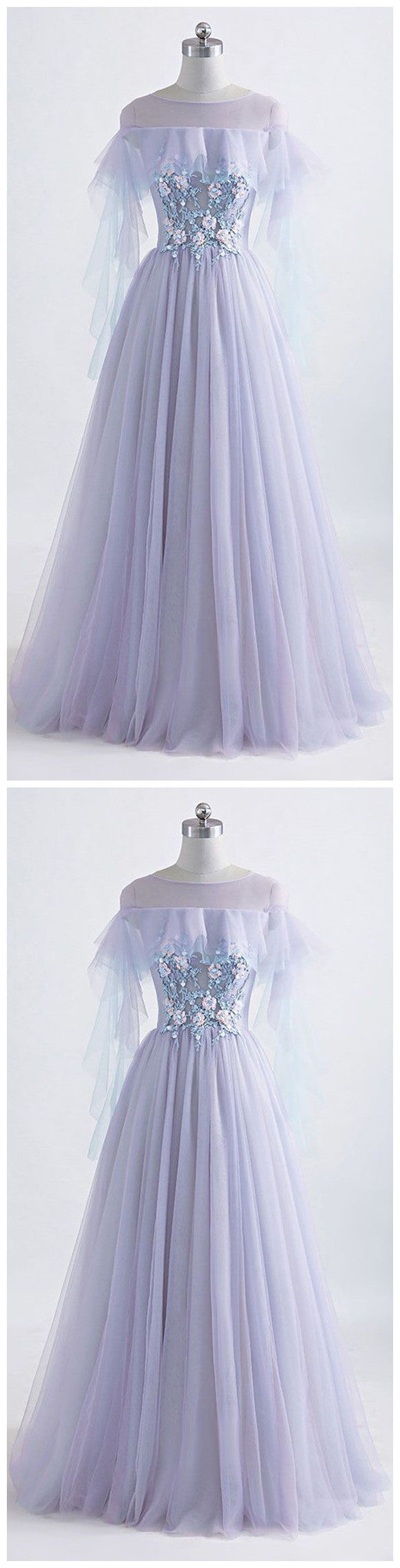 Flowy Tulle Lilac 8th Grade Formal Dress Prom Dress ,21121318