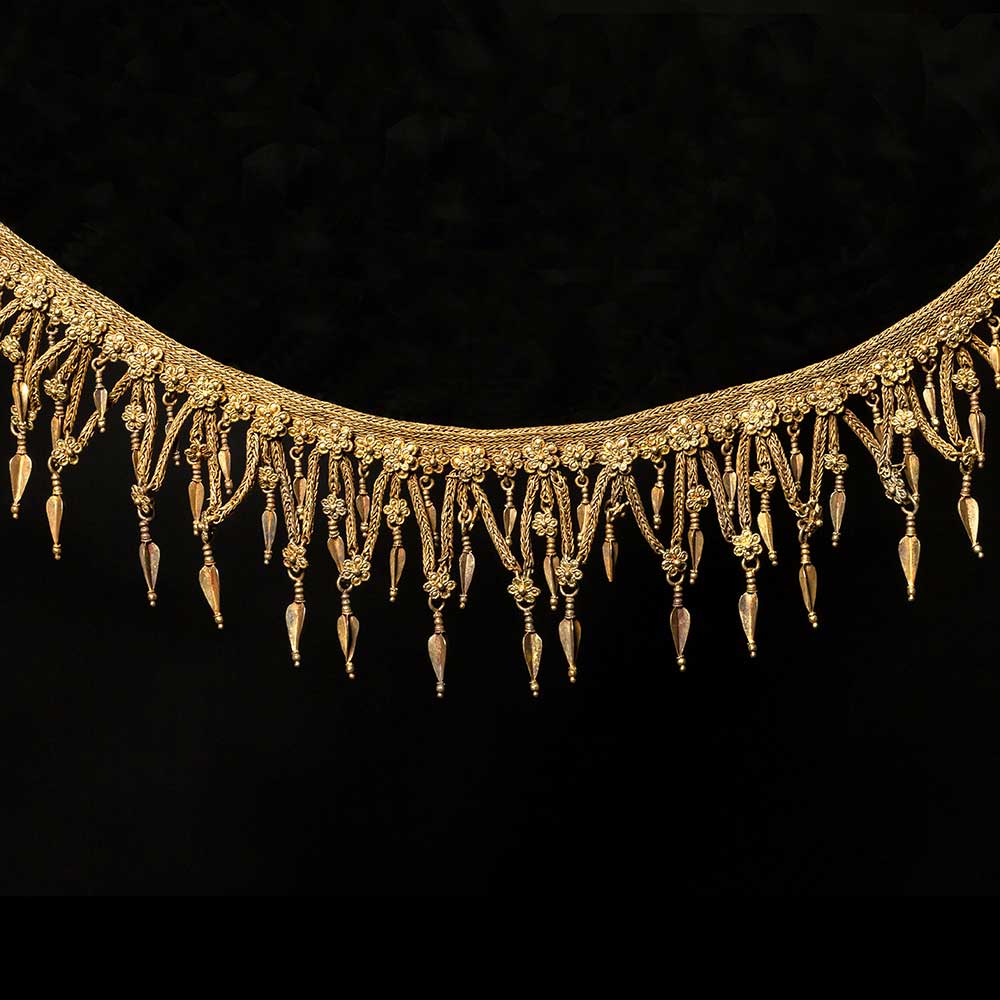 A Hellenistic Gold Strap Necklace, ca. 3rd - 2nd century BCE