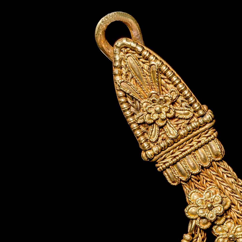 A Hellenistic Gold Strap Necklace, ca. 3rd - 2nd century BCE