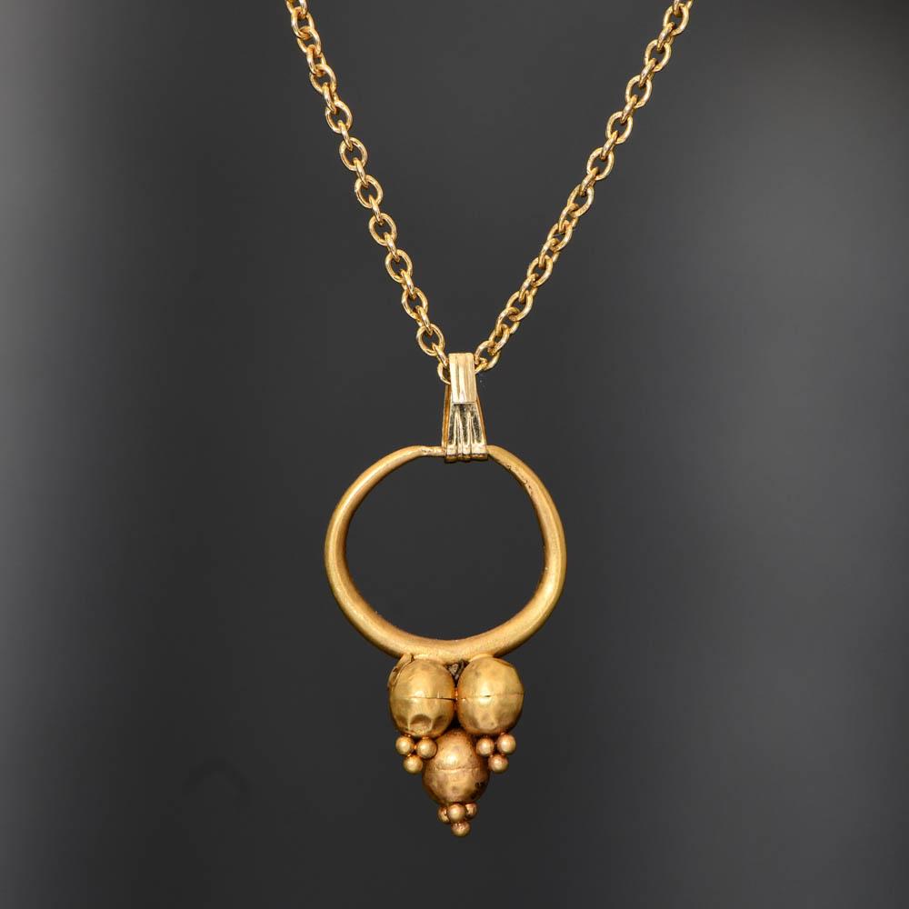 A Hellenistic Gold Grape Cluster Pendant, ca. 3rd - 1st century BCE