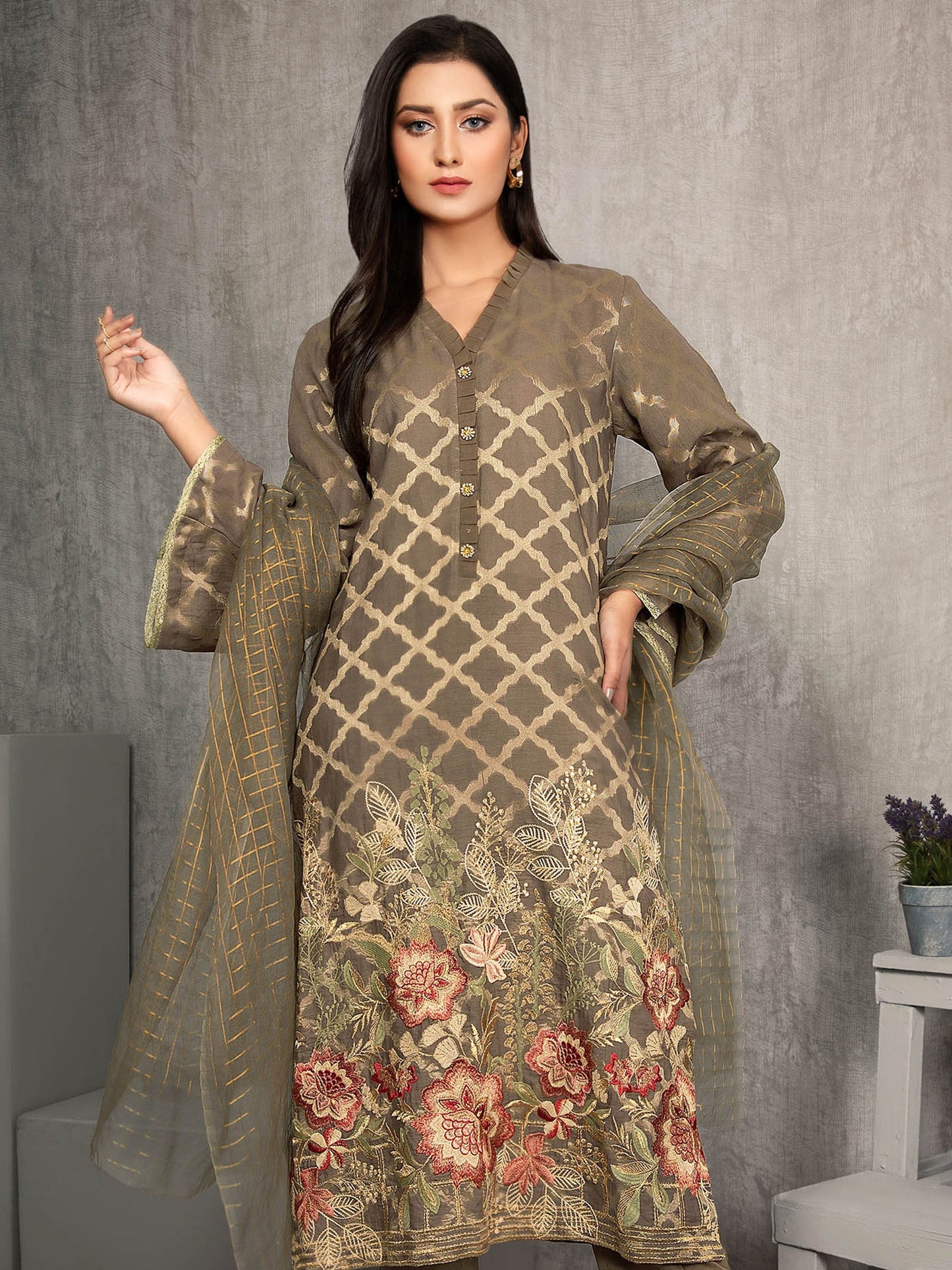 2 Piece Embroidered Lawn Suit