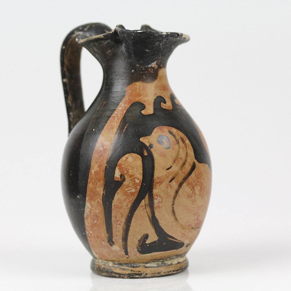 A Palesian Red Figure Bird Chous, Campania, ca. 4th century BCE