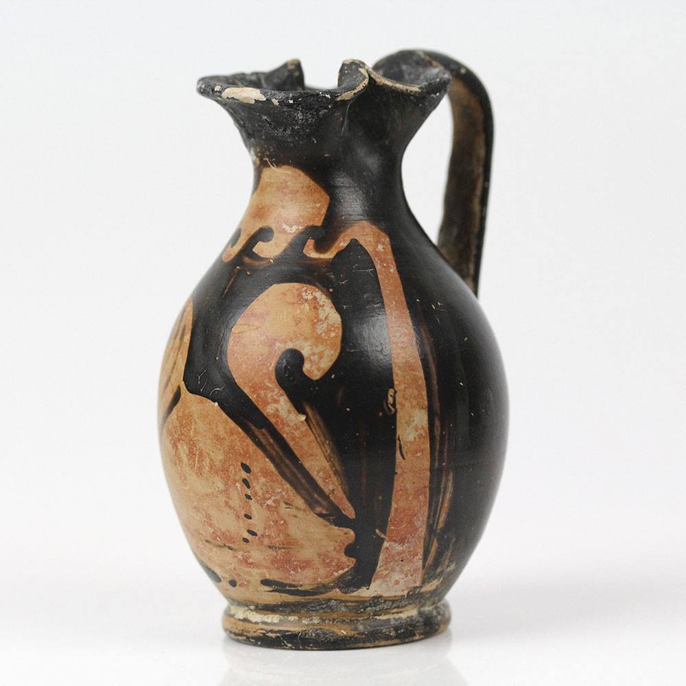 A Palesian Red Figure Bird Chous, Campania, ca. 4th century BCE