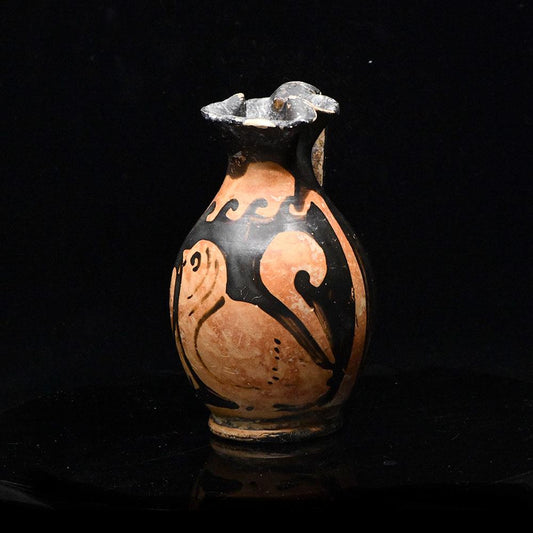 A Palesian Red Figure Bird Chous, Campania, ca. 4th century BCE