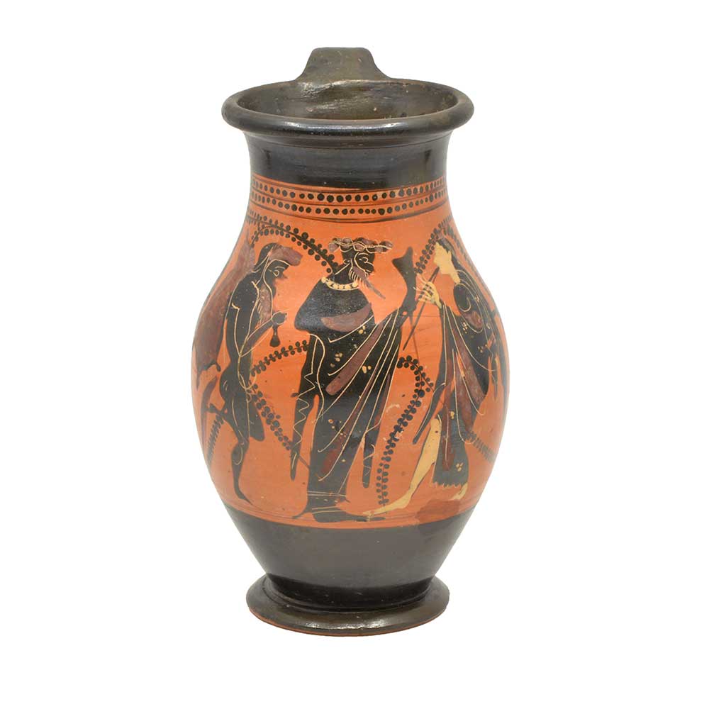 An Attic Black Figure Dot Ivy Class Olpe, ca. 6th century BCE