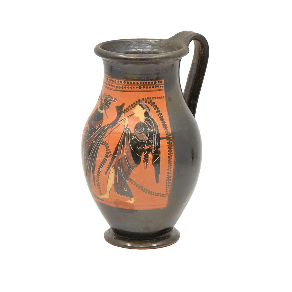 An Attic Black Figure Dot Ivy Class Olpe, ca. 6th century BCE