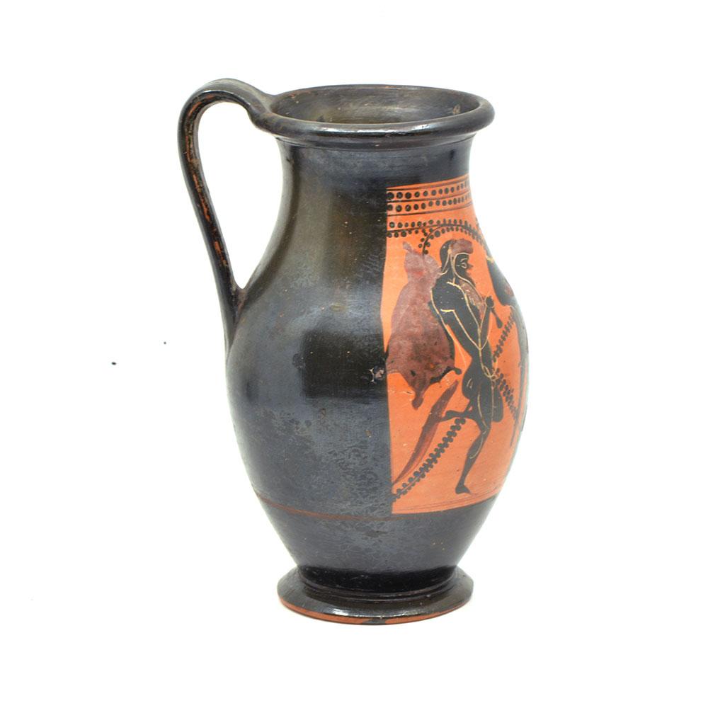 An Attic Black Figure Dot Ivy Class Olpe, ca. 6th century BCE