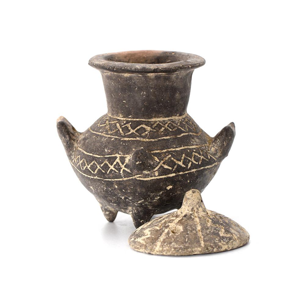 A Yortan Culture Blackware Pyxis, Western Anatolia, Troy I, 3500-2600 BCE