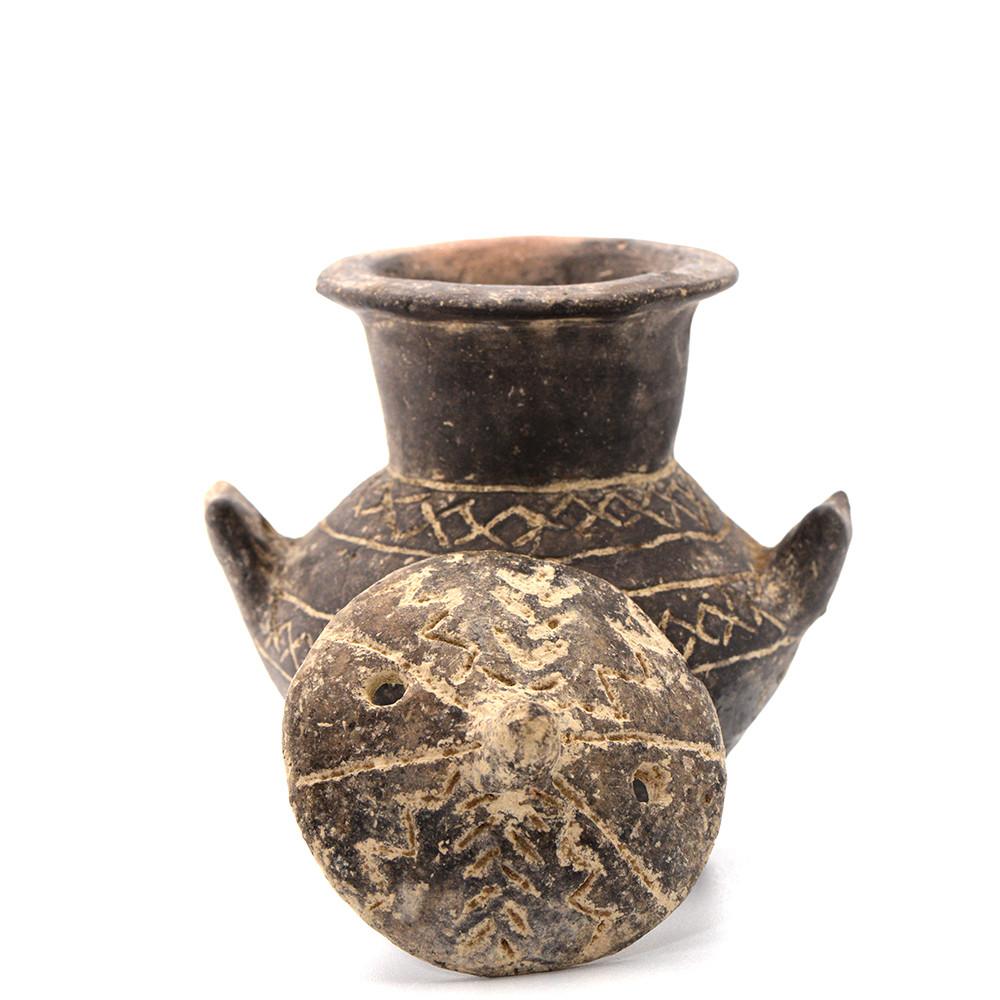 A Yortan Culture Blackware Pyxis, Western Anatolia, Troy I, 3500-2600 BCE