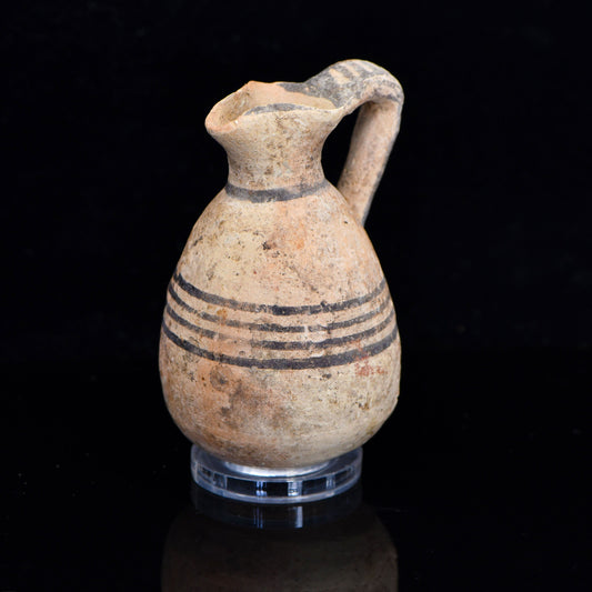 A small Cypro-Phoenician Black on Red Ware Juglet, Iron Age II A-B, ca. 900 - 800 BCE