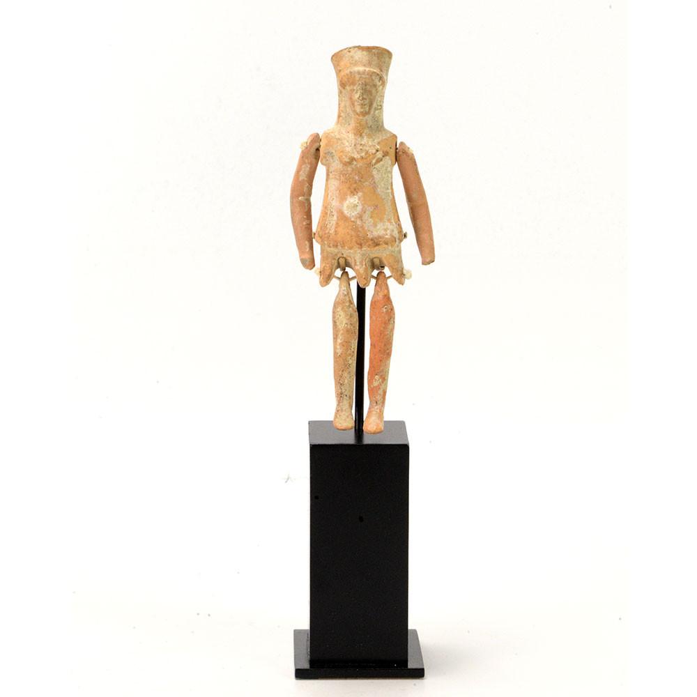 A Boeotian Terracotta Jointed Figurine, Archaic Period, ca. 5th Century BCE